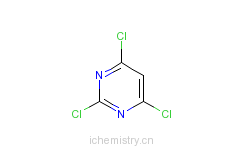 CAS:3764-01-0_2,4,6-三氯嘧啶的分子结构