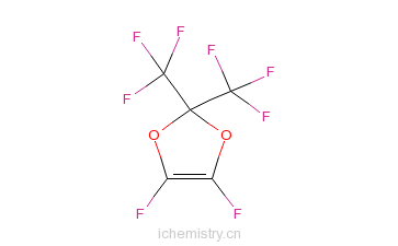 CAS:37697-64-6_4,5-二氟-2,2-二(三氟甲基)-1,3-二氧杂环戊烯的分子结构