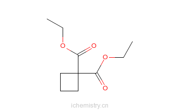 CAS:3779-29-1_环丁基-1,1-二羧酸二乙酯的分子结构
