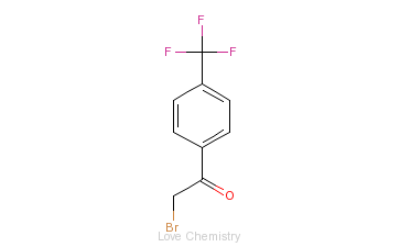 CAS:383-53-9_2-溴-4'-(三氟甲基)苯乙酮的分子结构