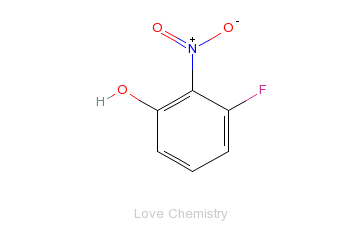 CAS:385-01-3_3-氟-2-硝基苯酚的分子结构