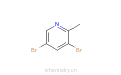 CAS:38749-87-0_2-甲基-3,5-二溴吡啶的分子结构