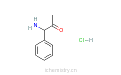 CAS:3904-16-3_1-氨基-1-苯基丙酮盐酸盐的分子结构