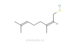 CAS:39067-80-6_硫代香叶醇的分子结构