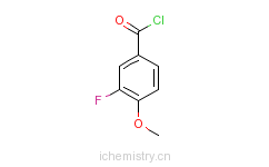 CAS:3907-15-1_3-氟-4-甲氧基苯甲酰氯的分子结构