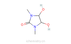 CAS:3923-79-3_4,5-二羟-1,3-二甲基-2-咪唑烷酮的分子结构