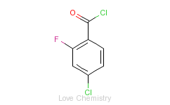 CAS:394-39-8_4-氯-2-氟苯甲酰氯的分子结构