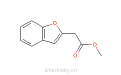 CAS:39581-61-8_苯并呋喃-2-乙酸甲酯的分子结构