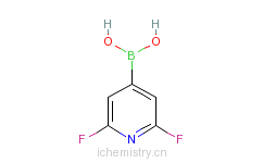 CAS:401816-16-8_2,6-二氟吡啶-4-硼酸的分子结构