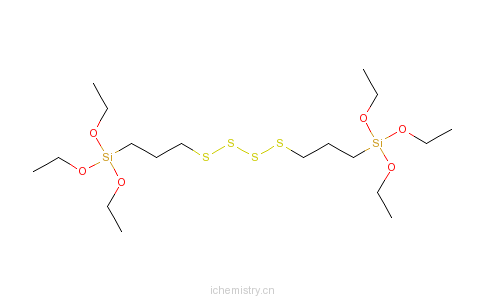 CAS:40372-72-3_双-[3-(三乙氧基硅)丙基]-四硫化物的分子结构