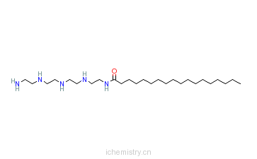 CAS:4040-54-4_N-[2-[[2-[[2-[(2-氨基乙基)氨基]乙基]氨基]乙基]氨基]乙基]十八酰胺的分子结构