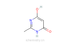 CAS:40497-30-1_4,6-二羟基-2-甲基嘧啶的分子结构