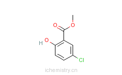 CAS:4068-78-4_5-氯-2-羟基苯甲酸甲酯的分子结构