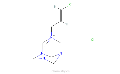 CAS:4080-31-3_1-(3-氯-2-丙烯基)-3,5,7-三氮杂-1-氮翁三环[3,3,1,13,7]癸烷氯化物的分子结构