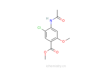 CAS:4093-31-6_4-乙酰氨基-5-氯-2-甲氧基苯甲酸酯的分子结构