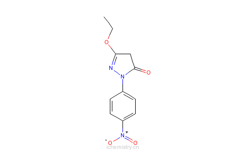 CAS:4105-90-2_1-(4-硝基苯基)-3-乙氧基-5-吡唑酮的分子结构