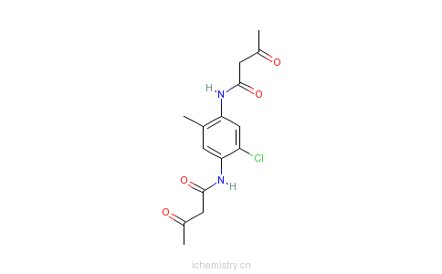 CAS:41131-65-1_双乙酰乙酰-2-氯-5-甲基对苯二胺的分子结构