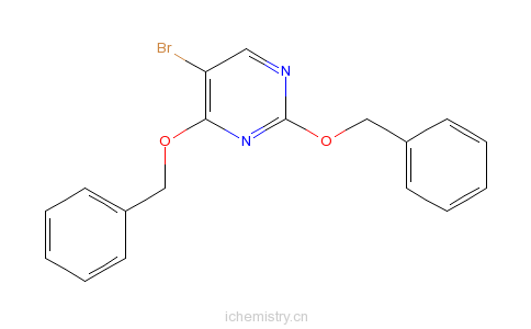 CAS:41244-53-5_5-溴-2,4-二(苯基甲氧基)-嘧啶的分子结构