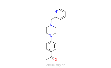 CAS:415925-40-5_1-(4-(4-((吡啶-2-基)甲基)哌嗪-1-基)苯甲酮的分子结构