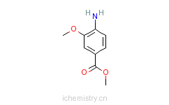 CAS:41608-64-4_4-氨基-3-甲氧基苯甲酸甲酯的分子结构