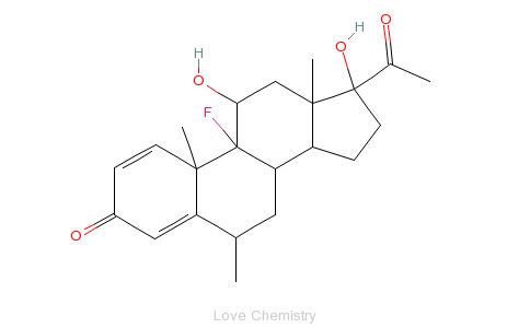 CAS:426-13-1_氟米龙的分子结构