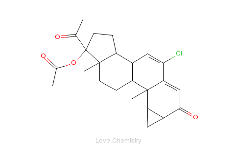 CAS:427-51-0_醋酸环丙氯地孕酮的分子结构