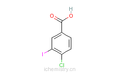 CAS:42860-04-8_4-氯-3-碘苯甲酸的分子结构