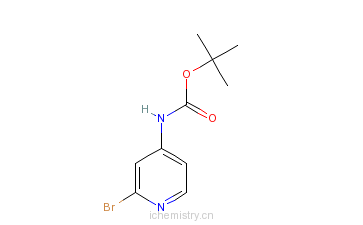 CAS:433711-95-6_4-叔丁氧羰基氨基-2-溴吡啶的分子结构