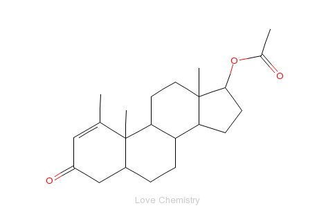 CAS:434-05-9_美替诺龙醋酸酯的分子结构
