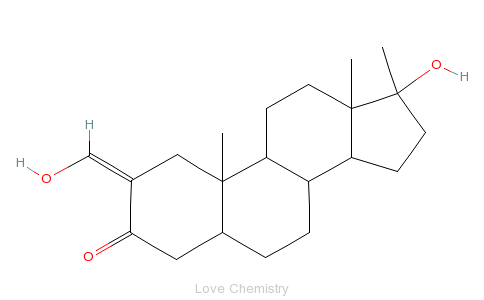 CAS:434-07-1_羟甲烯龙的分子结构