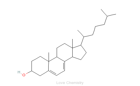 CAS:434-16-2_7-去氢胆固醇的分子结构