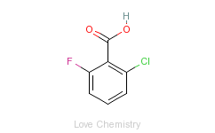 CAS:434-75-3_2-氯-6-氟苯甲酸的分子结构