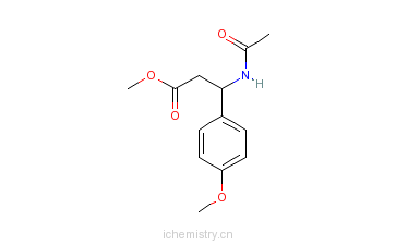 CAS:434957-82-1_(S)-N-乙酰基-4-甲氧基-beta-苯丙氨酸甲酯的分子结构