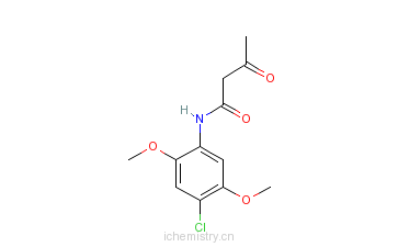 CAS:4433-79-8_乙酰乙酰-4-氯-2,5-二甲氧基苯胺的分子结构