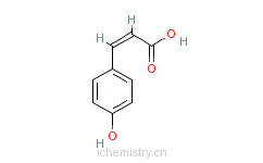 CAS:4501-31-9_4-羟基肉桂酸的分子结构