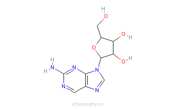 CAS:4546-54-7_2-氨基嘌呤核苷的分子结构