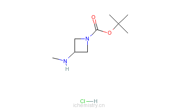 CAS:454703-20-9_3-(甲基氨基)氮杂丁烷-1-羧酸叔丁酯的分子结构