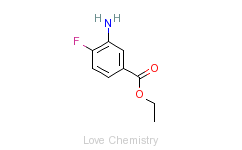 CAS:455-75-4_3-氨基-4-氟苯甲酸乙酯的分子结构