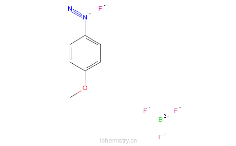 CAS:459-64-3_四氟硼酸-4-甲氧基重氮苯正酯的分子结构