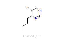 CAS:4595-64-6_5-溴-4-丁基嘧啶的分子结构
