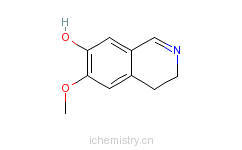 CAS:4602-73-7_7-羟基-6-甲氧基-3,4-二氢异喹啉的分子结构
