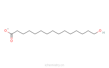 CAS:4617-33-8_15-羟基十酸的分子结构