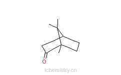 CAS:464-49-3_樟脑的分子结构
