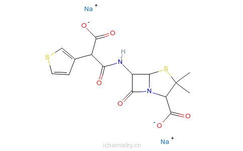 CAS:4697-14-7_替卡西林二钠的分子结构