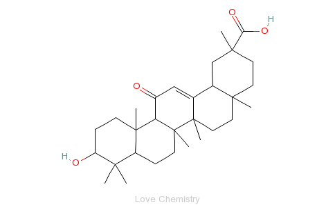 CAS:471-53-4_甘草次酸的分子结构