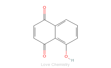 CAS:481-39-0_5-羟基对萘醌的分子结构