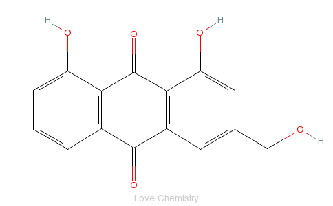 CAS:481-72-1_芦荟大黄素的分子结构