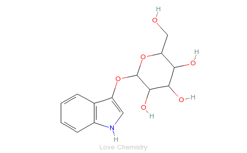 CAS:487-60-5_3-吲哚基-beta-D-吡喃葡萄糖苷的分子结构