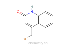 CAS:4876-10-2_溴甲基喹啉酮的分子结构
