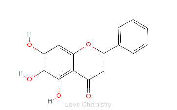 CAS:491-67-8_黄芩素的分子结构